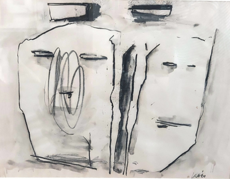 Two seated figures
