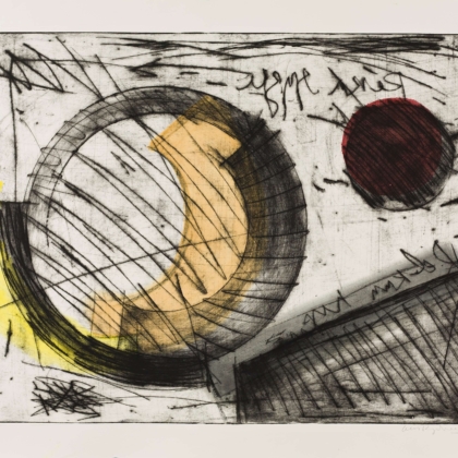 Kudryashov, Oleg (b. 1932), Compostion, 1995, plate 2320, drypoint and watercolour on paper, 107 x 139 cm