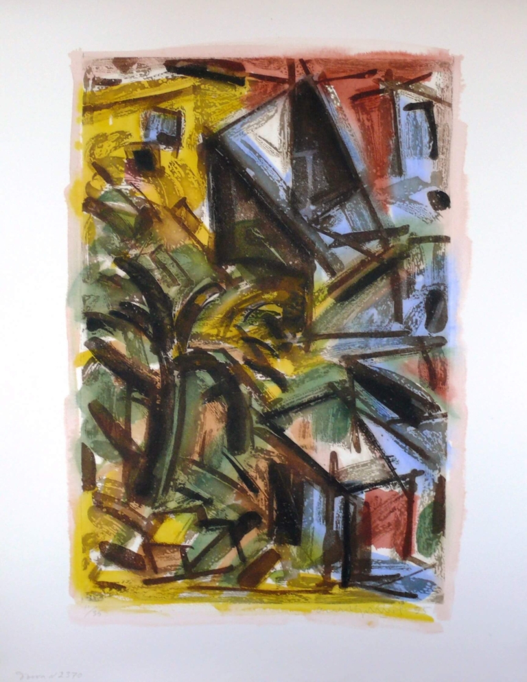 Kudryashov, Oleg (b. 1932), Dovecote, 1995, plate 2370, aquatint, gouache, watercolour on paper, 118 x 89,5 cm